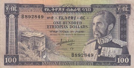 Ethiopie 100 Dollars ND1966 - H. Selassié, bâtiment - Série B 892849
