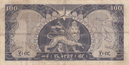Ethiopie 100 Dollars ND1966 - H. Selassié, bâtiment - Série B