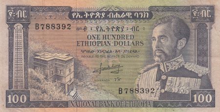 Ethiopie 100 Dollars ND1966 - H. Selassié, bâtiment - Série B