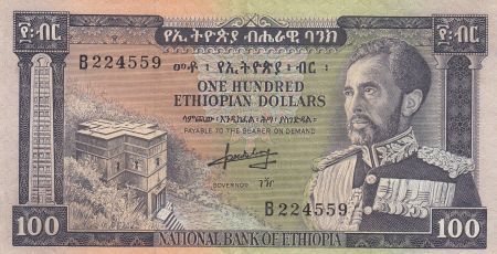 Ethiopie 100 Dollars ND1966 - H. Selassié, bâtiment