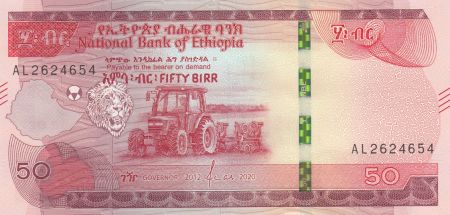 Ethiopie 50 Birr Tracteur - 2012-2020 - Neuf