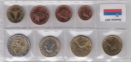 Europe Série de 8 monnaies de 1 centime à 2 euro 2007