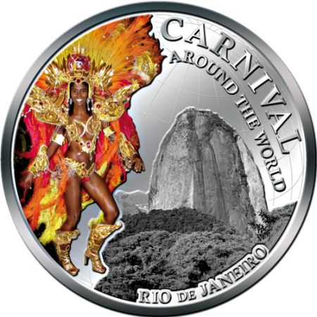 Fidji 1 Dollar Couleur - Carnaval de Rio - Iles Fidji 2012