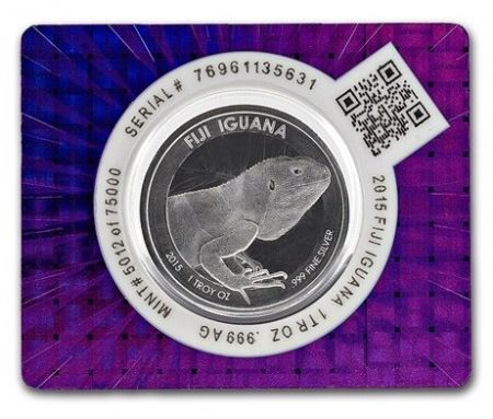 Fidji 1 Dollar Iguane - 1 Once Argent 2015