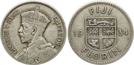 Fidji 1 Florin - George V - 1934 - Argent
