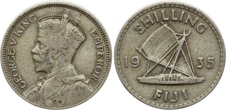 Fidji 1 Shilling - George V - 1935 - Argent