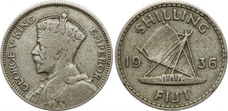 Fidji 1 Shilling - George V - 1936 - Argent
