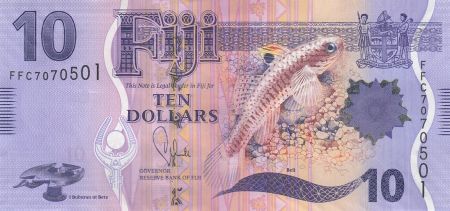 Fidji 10 Dollars Poisson - Grand Hotel Pacifique - 2013 - Neuf - P.116