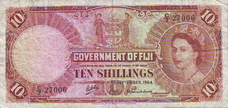 Fidji 10 Shilling Elizabeth II
