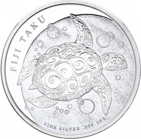 Fidji 2 Dollars Elisabeth II - 1 Once Argent Tortue 2013