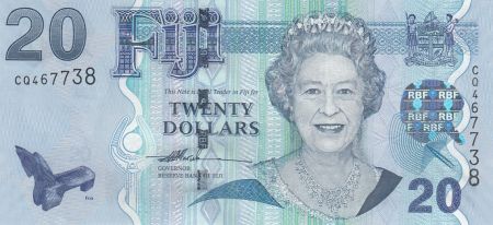 Fidji 20 Dollars Elisabeth II - Exploitation forestière - 20017