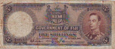 Fidji 5 Shilling George VI