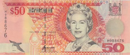 Fidji 50  Dollars Elisabeth II - Cérémonie du Drapeau - 1996