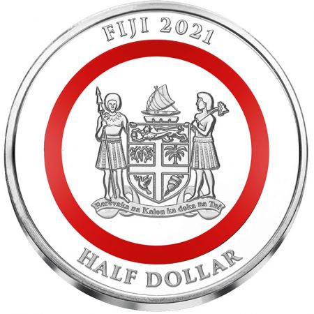 Fidji Le Traîneau du Père Noël - 1/2 Dollar 2021 Fidji - anneau polymère