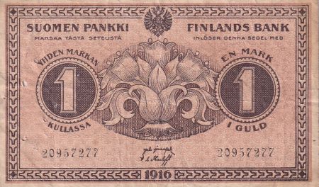 Finlande 1 Markka - Marron - 1918 - TB - P.35