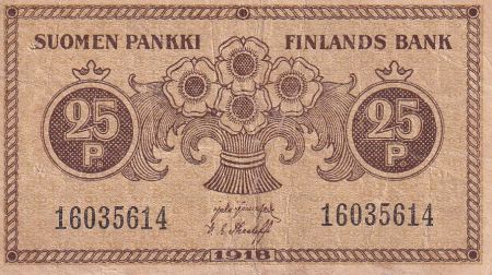 Finlande 1 Pennia - Marron - 1918 - TB+ - P.33