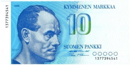 Finlande 10 Markkaa-  Paavo Nurmi - Stade d\'Helsinki - 1986 - P.113