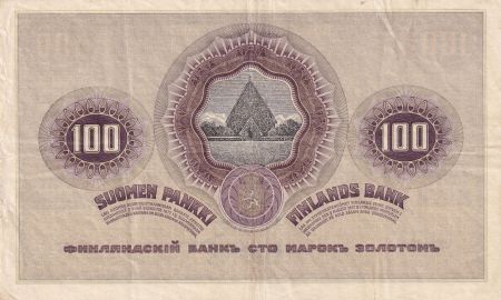 Finlande 100 Markkaa Paysan et Chevaux - 1909 (ND 1918)
