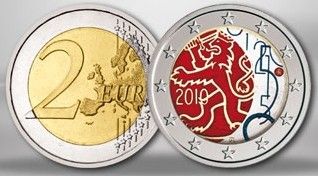 Finlande 2  150 ans Monnaie Finlandaise colorisée