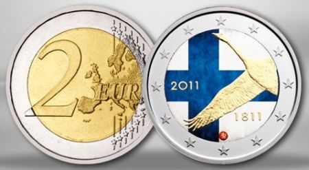 Finlande 2 Euro 2011,  200 ans Banque de Finlande