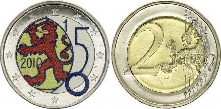 Finlande 2 Euros - Création de la Rahapaja - Colorisée - 2010