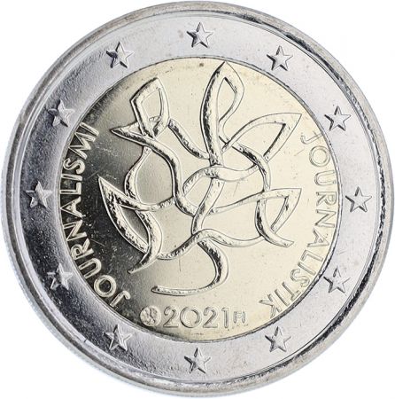 Finlande 2 Euros BU Commémo. 2021 - 100 ans de l\'association des journalistes