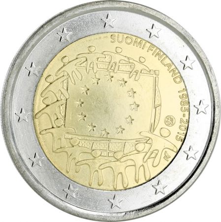 Finlande 2 Euros Commémo. FINLANDE 2015 - 30 ans du drapeau européen
