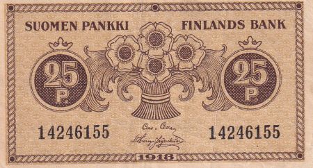 Finlande 25 Pennia - Marron - 1918 - P.33