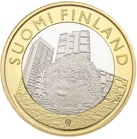 Finlande 5 Euro, Hérisson Uusimaa - 2015