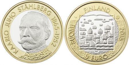 Finlande 5 Euro, Karl J. Stahlberg (1865-1952) - Président - 2016
