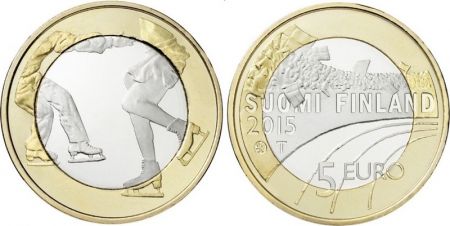 Finlande 5 Euro, Patinage - 2015