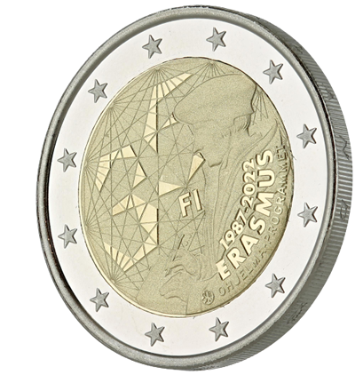 Finlande Pièce 2 Euros Commémo. BE FINLANDE 2022 - 35 ans du Programme ERASMUS