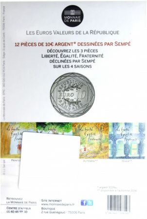 France - Monnaie de Paris 10 Euro Printemps 2014 - Egalité