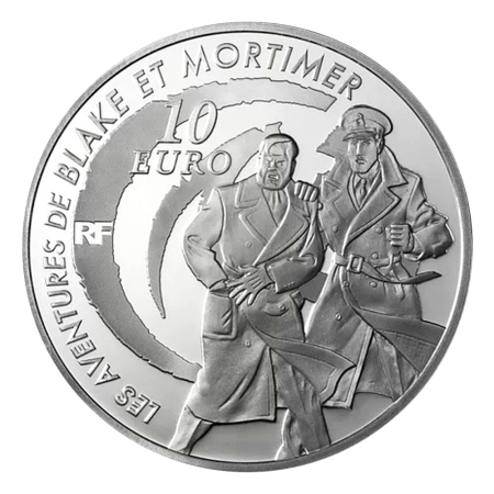 France - Monnaie de Paris 10 Euros - Blake et Mortimer - 2010 - Argent - en coffret