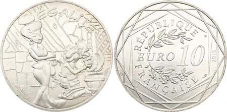 France - Monnaie de Paris 10 Euros Argent - Astérix et Obélix - Agécanonix et Falbala -  Monnaie de Paris 2015