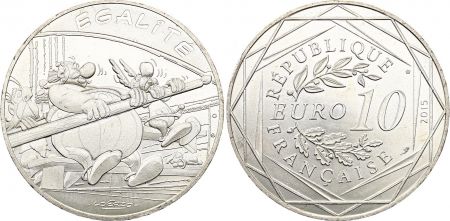 France - Monnaie de Paris 10 Euros Argent - Astérix et Obélix qui rament - Monnaie de Paris 2015