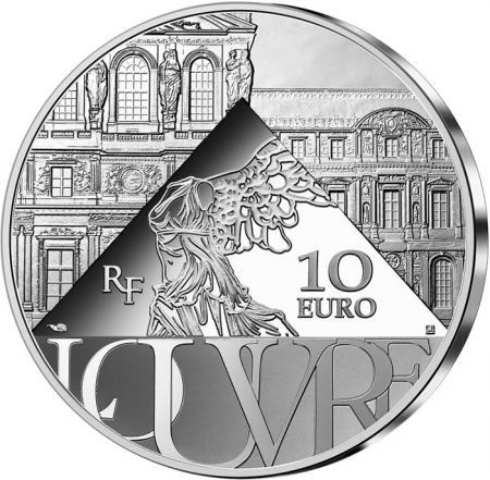 France - Monnaie de Paris 10 Euros Argent BE France 2021 - Le Sacre de Napoléon -  Le Louvre - Chefs d\'Oeuvre des musées (MDP)