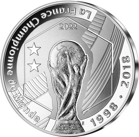 France - Monnaie de Paris 10 Euros Argent BE France 2022 - Coupe du Monde FIFA 2022 Qatar