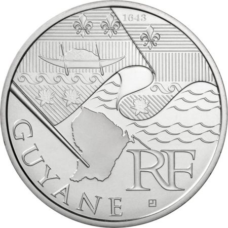 France - Monnaie de Paris 10 Euros Argent UNC - Guyane 2010 - En coffret collector