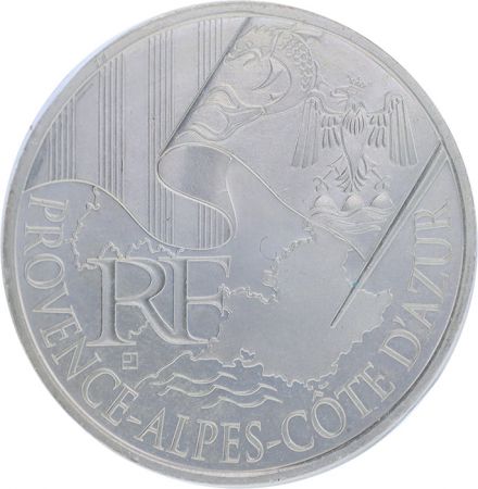 France - Monnaie de Paris 10 Euros Argent UNC - P.A.C.A. - Euros des Régions - 2010