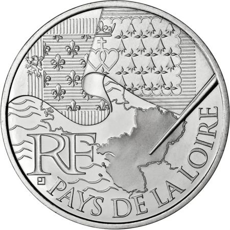 France - Monnaie de Paris 10 Euros Argent UNC - Pays de la Loire 2010 - En coffret collector