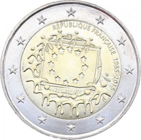 France - Monnaie de Paris 2 Euro 30 ans Drapeau Européen - 2015