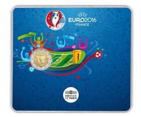 France - Monnaie de Paris 2 Euro UEFA - Euro de football - 2016 BU coincard