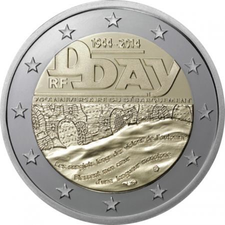 France - Monnaie de Paris 2 Euros BU Commémo. FRANCE 2014 - D-Day (Blister)