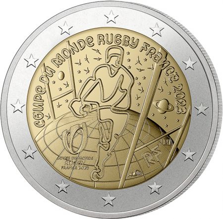 France - Monnaie de Paris 2 euros commémo. 2023 UNC - Coupe du Monde de Rugby 2023