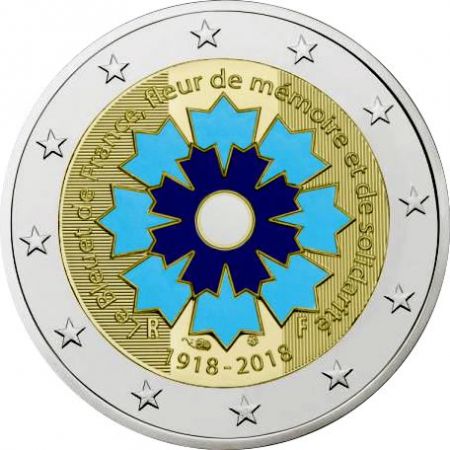 France - Monnaie de Paris 2 Euros Commémo. BE France 2018 - Armistice et Bleuet