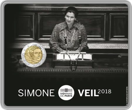 France - Monnaie de Paris 2 Euros Commémo. BU France 2018 - Simone Veil