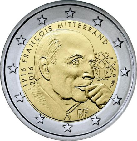 France - Monnaie de Paris 2 Euros Commémo. FRANCE 2016 BU - François Mitterrand