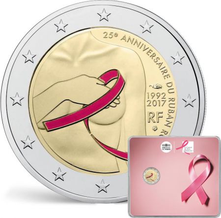France - Monnaie de Paris 2 Euros Commémo. France 2017  frappe BU - Lutte contre le cancer du sein