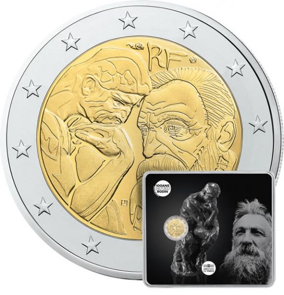 2 Euros Commémo France 2017 Bu Auguste Rodin